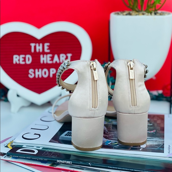 Jewel Badgley Mischka Bradley Ankle Strap Heels - Picture 5 of 9